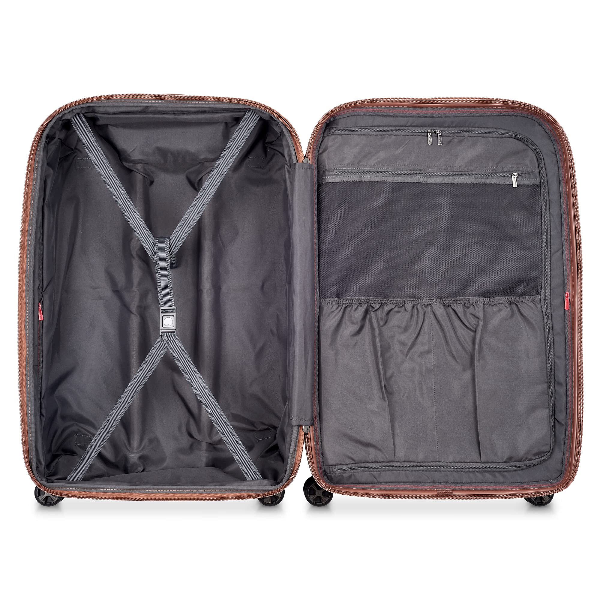 DELSEY Paris Carrousel Hardside Expandable Luggage with Spinner Wheels Navy Checked Large 28 Inch U1