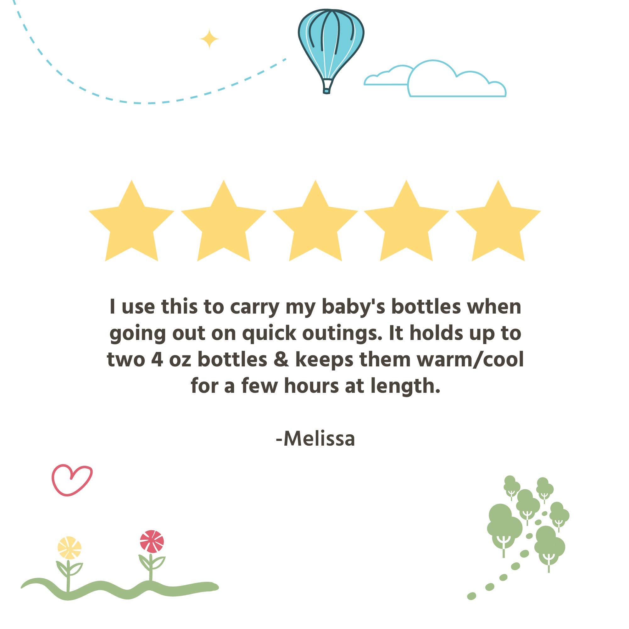 J.L. Childress Breastmilk Cooler Bag - Ice Pack Included - Insulated & Leak Proof Newborn Bottle Bag - Fits 1-2 Bottles - Bottle Bag for Daycare - Breastmilk Cooler Bag for Travel U1