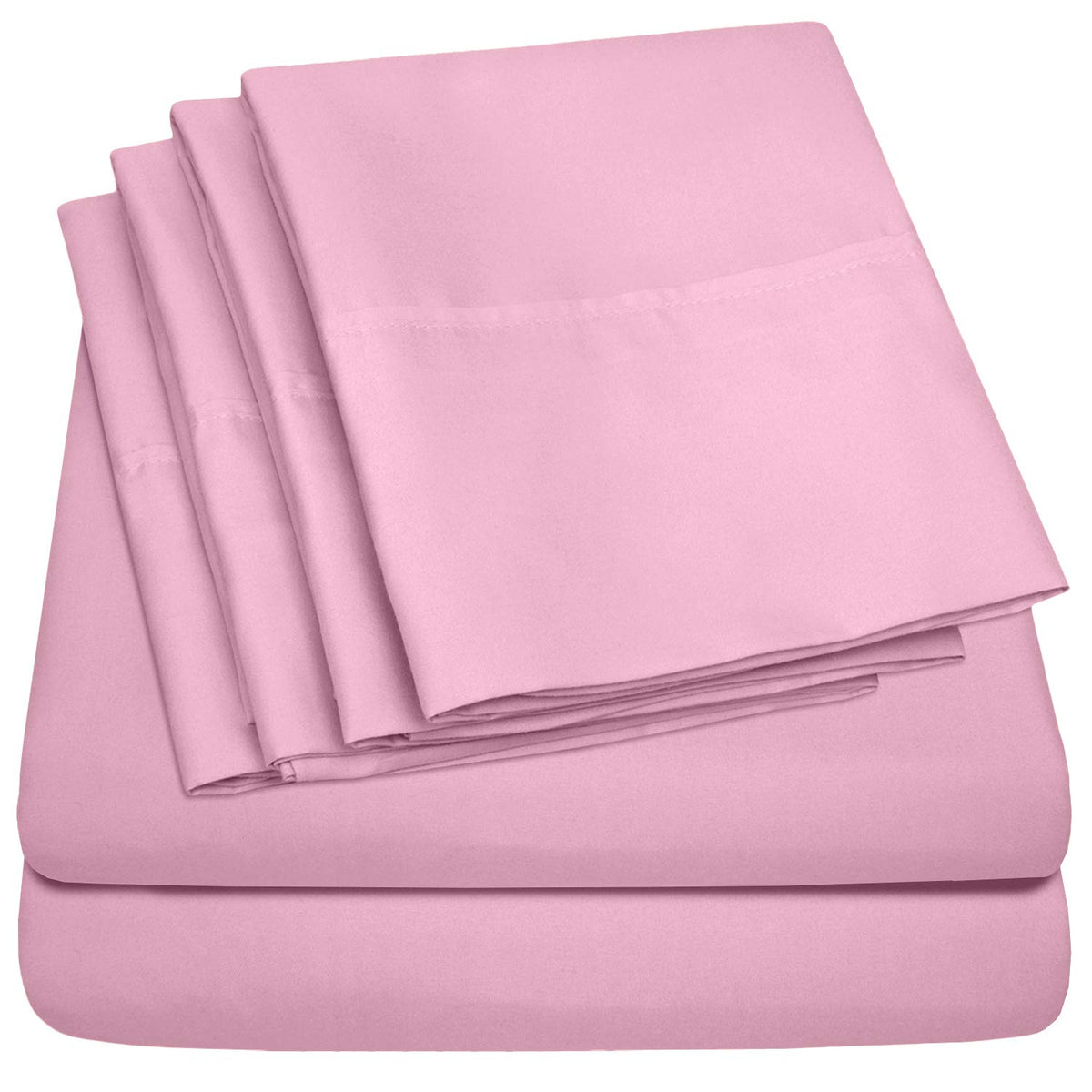 Twin XL Size Bed Sheets - 4 Piece 1500 Supreme Collection Fine Brushed Microfiber Deep Pocket Twin X-Large Sheet Set Bedding - 1 EXTRA PILLOW CASES, GREAT VALUE, Twin XL, Pink Pink Twin XL(Pack of 1) U1