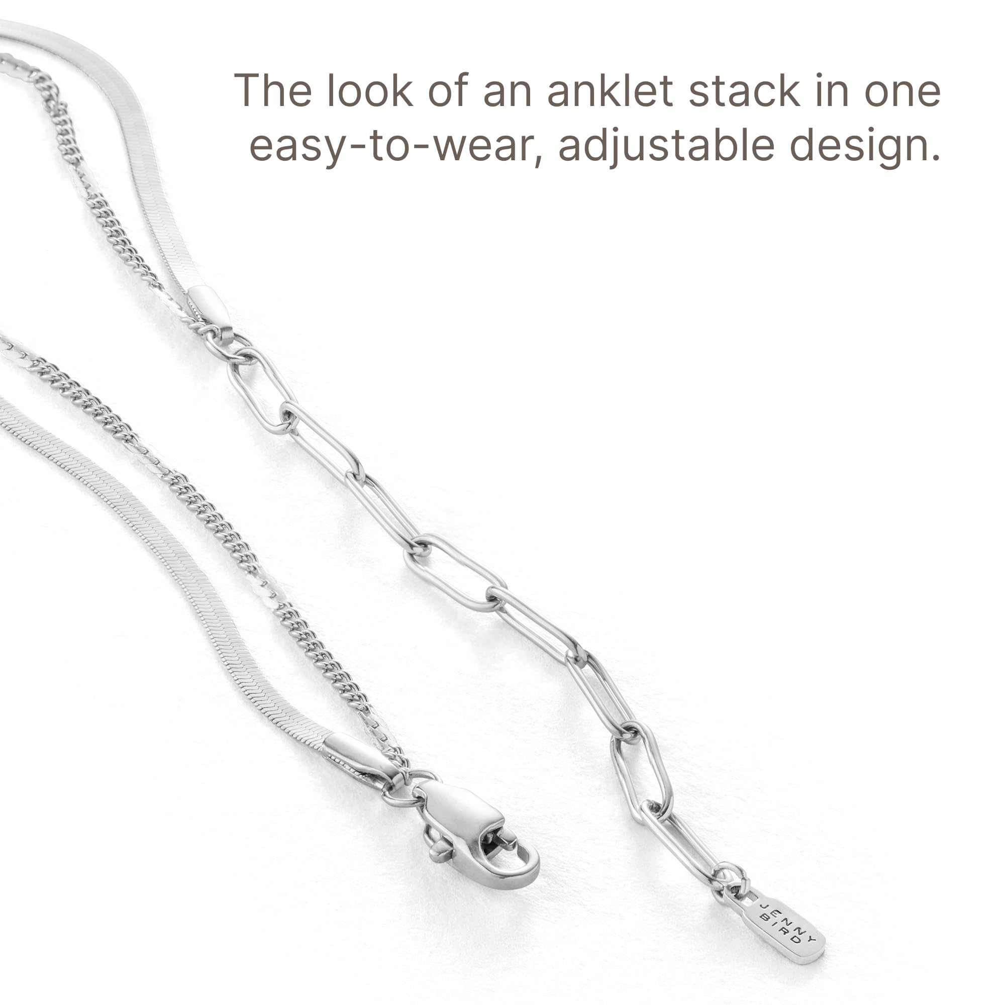 JENNY BIRD Surfside Anklet (Rhodium) U1