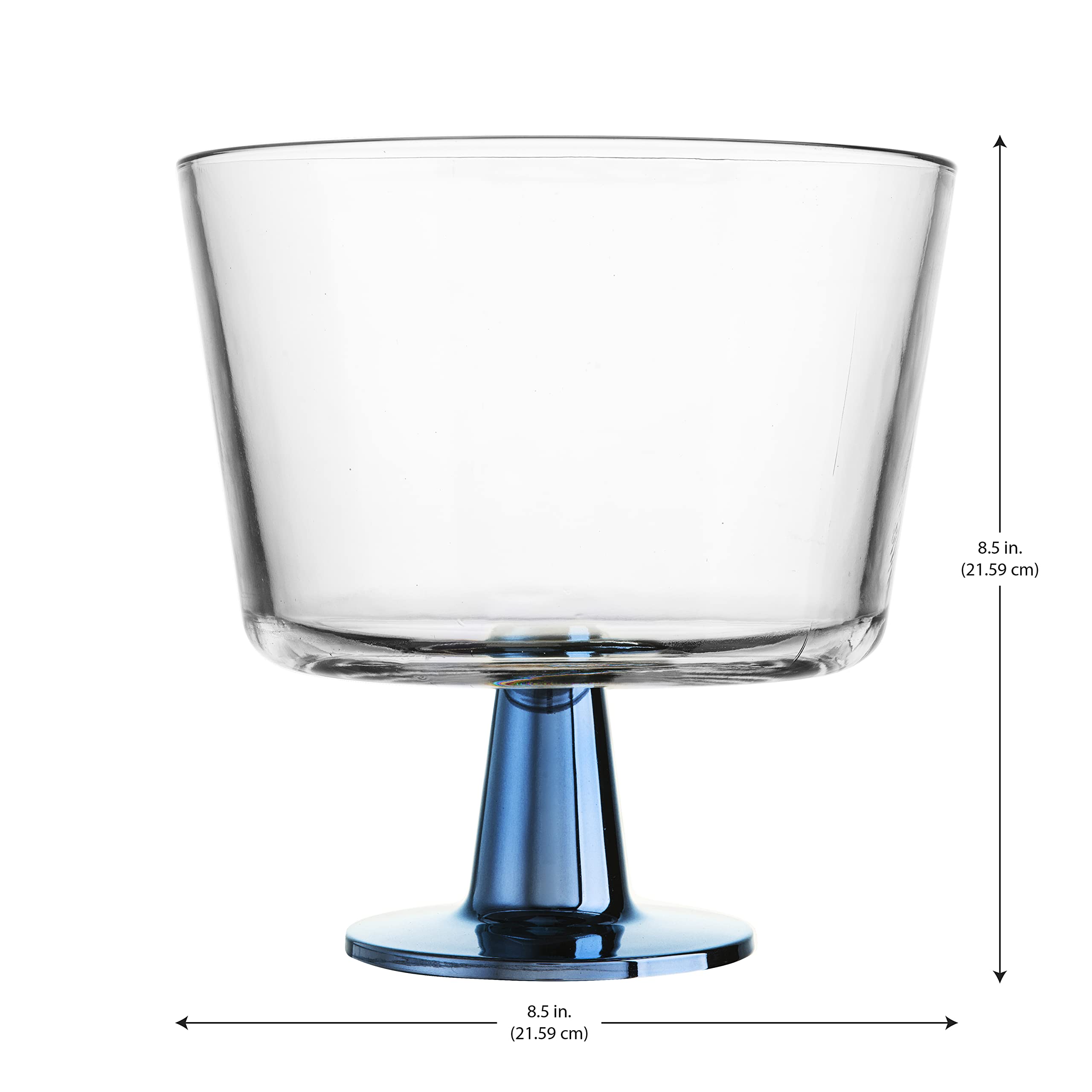Elegant Home Glass Color Footed Trifle Fruit/Salad Bowl (Clear) U1