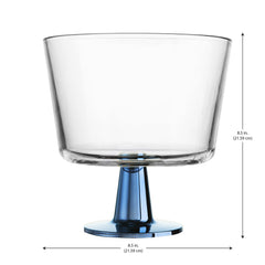 Elegant Home Glass Color Footed Trifle Fruit/Salad Bowl (Clear) U1