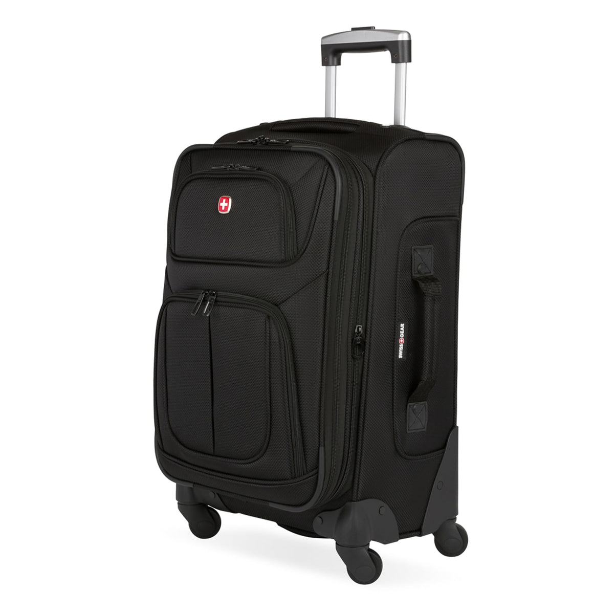 SwissGear Sion Softside Expandable Luggage, Black, Checked-Medium 25-Inch Black Checked-Medium 25-Inch U1