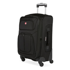 SwissGear Sion Softside Expandable Luggage, Black, Checked-Medium 25-Inch Black Checked-Medium 25-Inch U1