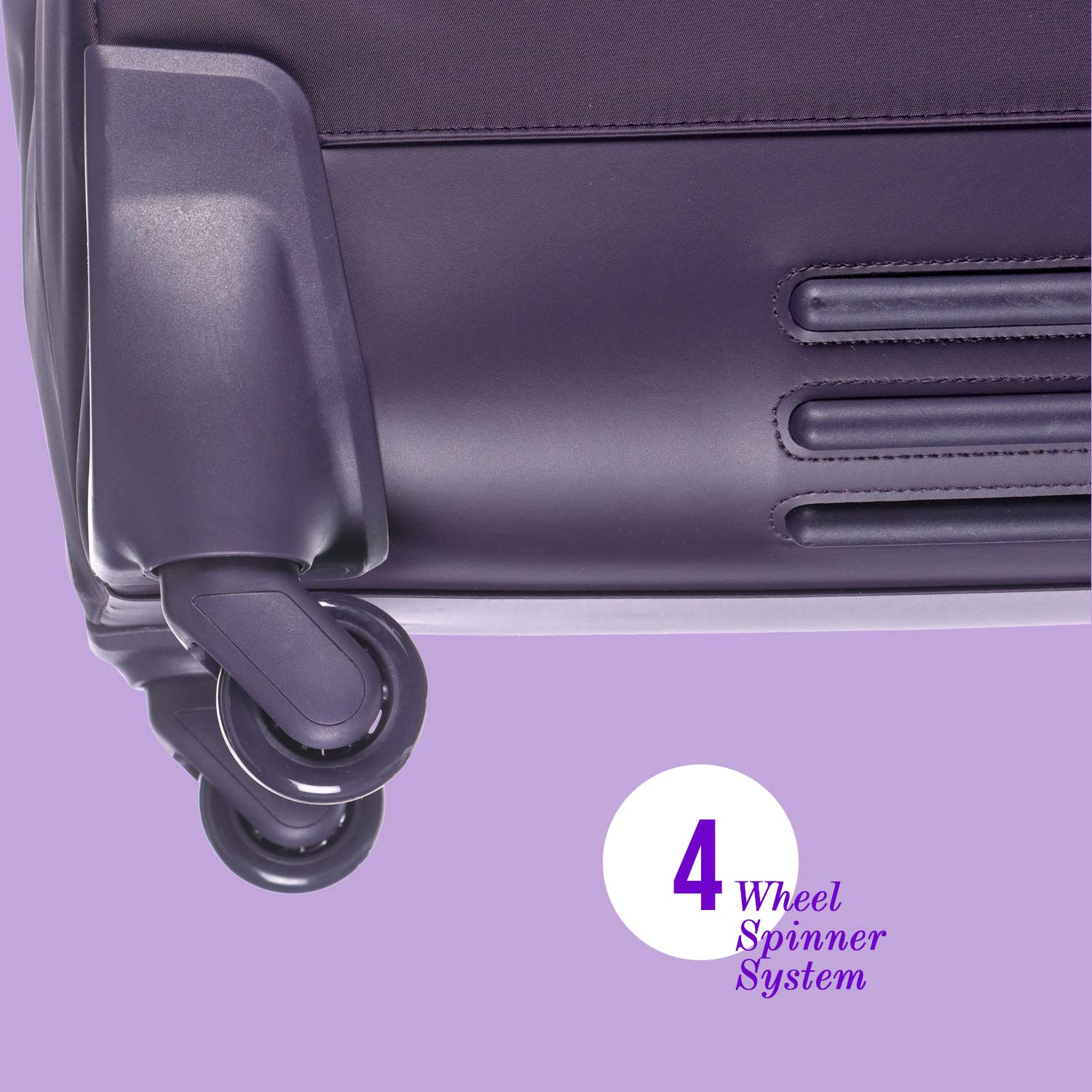 Lipault - Original Plume Spinner 72/26 Luggage - Large Suitcase Rolling Bag for Women - Purple Purple One Size U1