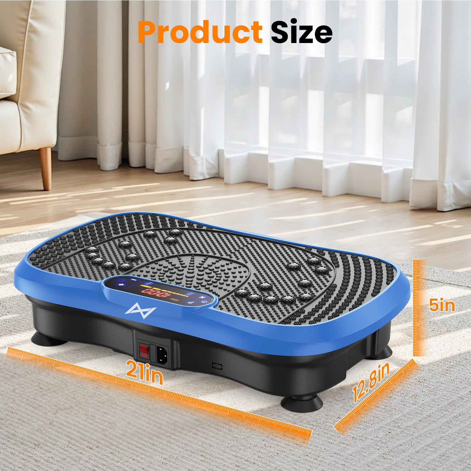 AXV Vibration Plate Fitness Platform Exercise Machine Vibrating Shaking Full Body Shaker Workout Vibrate Stand Shake Board Sport for Weight Loss Fat Burner for Gym Home Office BLUE  U1