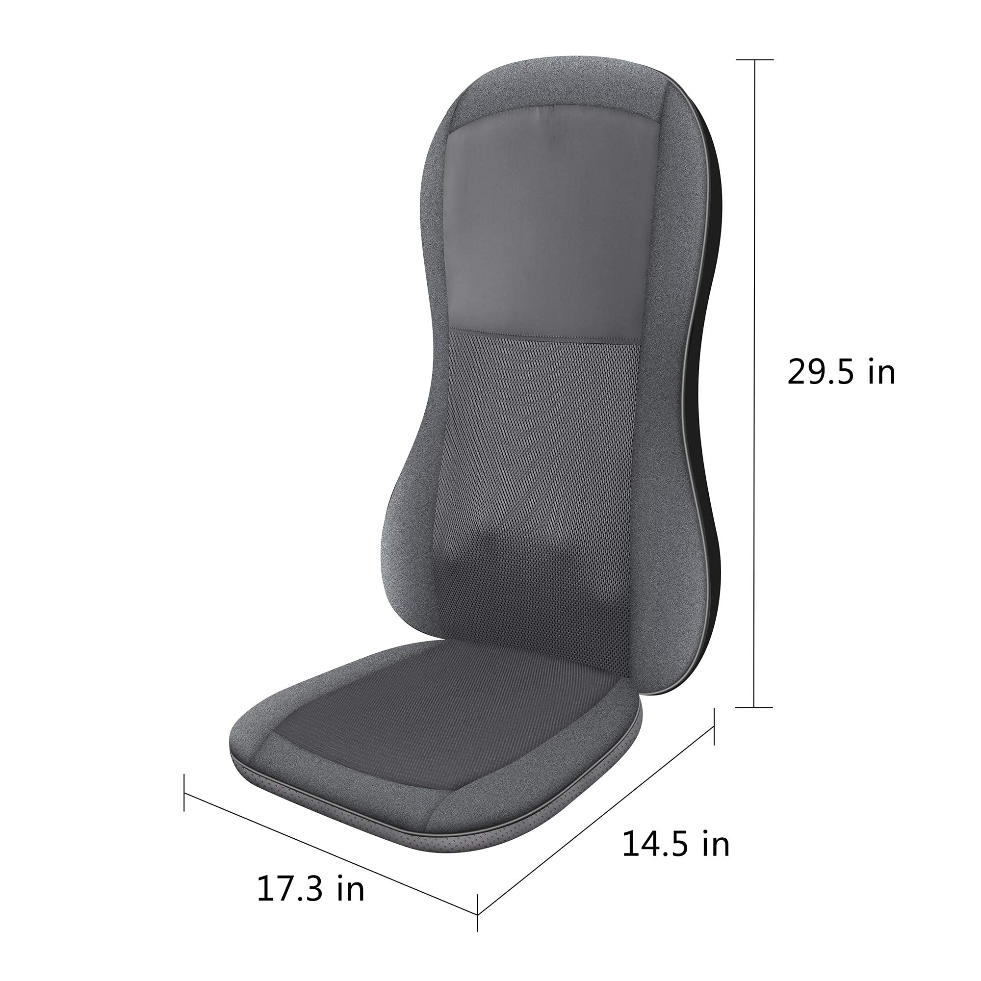 COMFIER Full Back Massager with Heat -2D/3D Shiatsu Massage Seat Cushion with 10 Massage Nodes, Massage Chair Pad, Rolling Kneading Massage Pads for Back U1