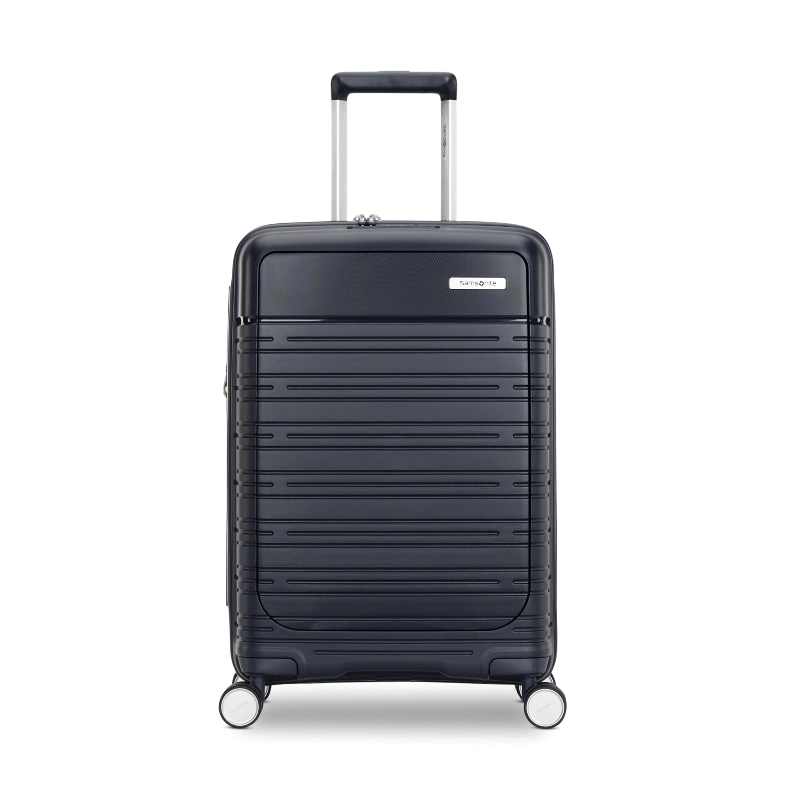 Samsonite Elevation Plus - Carry-On Hardside Luggage with QuickEntry™ Front Compartment - Scratch Resistant Polypropylene Shell, AirTag Holder, TSA Lock, Airline Approved - Midnight Blue Midnight Blue Carry-On PRO U1