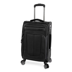Perry Ellis Charleston Lightweight Spinner Carry-On Luggage, Black Black 13.5 x 10 x 22 inches U1