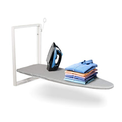 Ivation Wall-Mounted Ironing Board | Foldable 36.2” x 12.2” Ironing Station for Home, Apartment & Small Spaces | Sturdy Folding Board, Easy-Release Lever, Removable Cotton Cover & Mounting Hardware U1