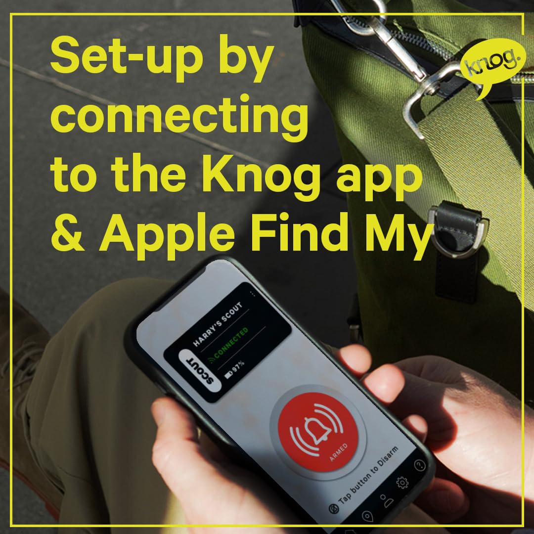 Knog Scout Bike Alarm & Finder, Apple Find My Bicycle Tracker Black One Size U1