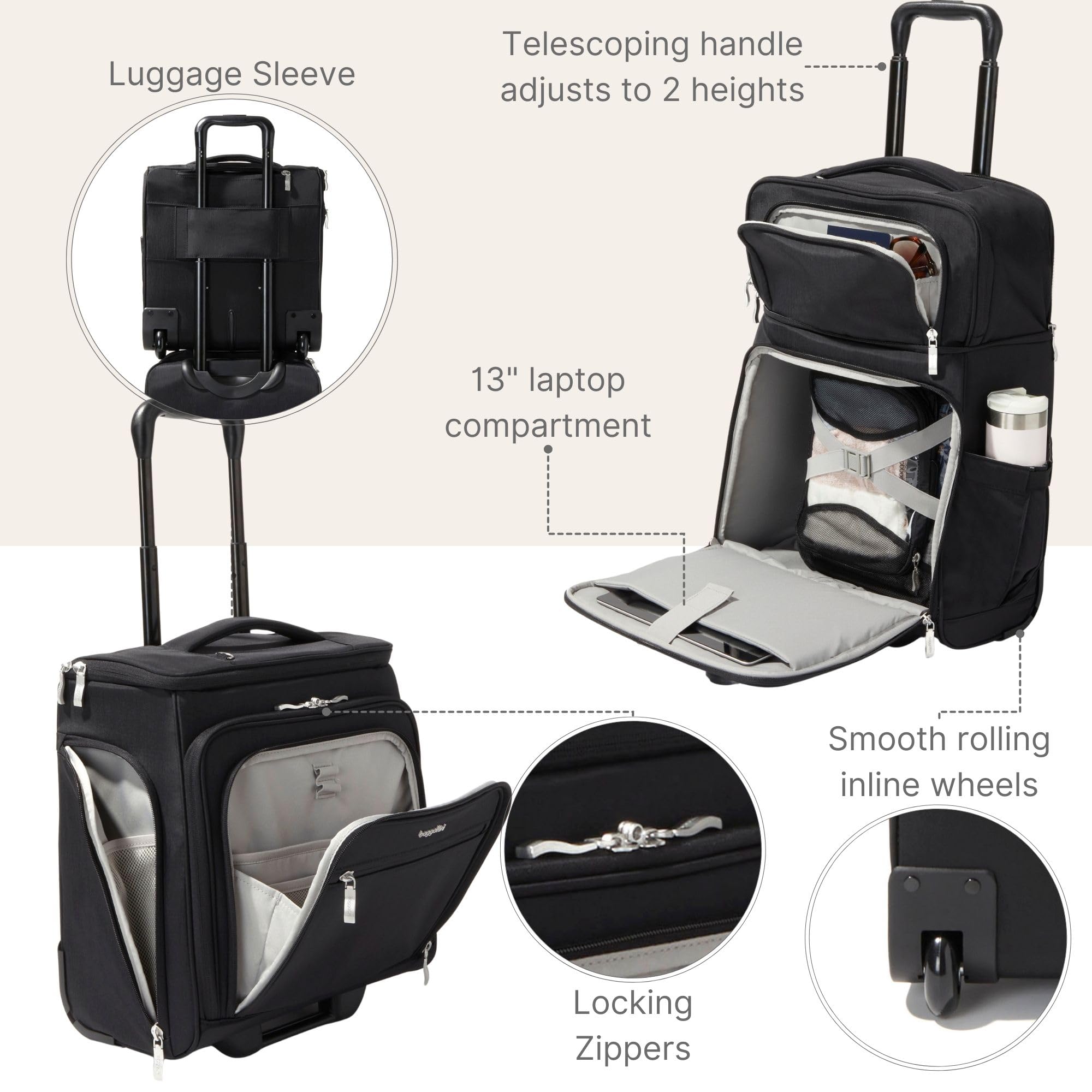 Baggallini Expandable Underseat Carry-On U2