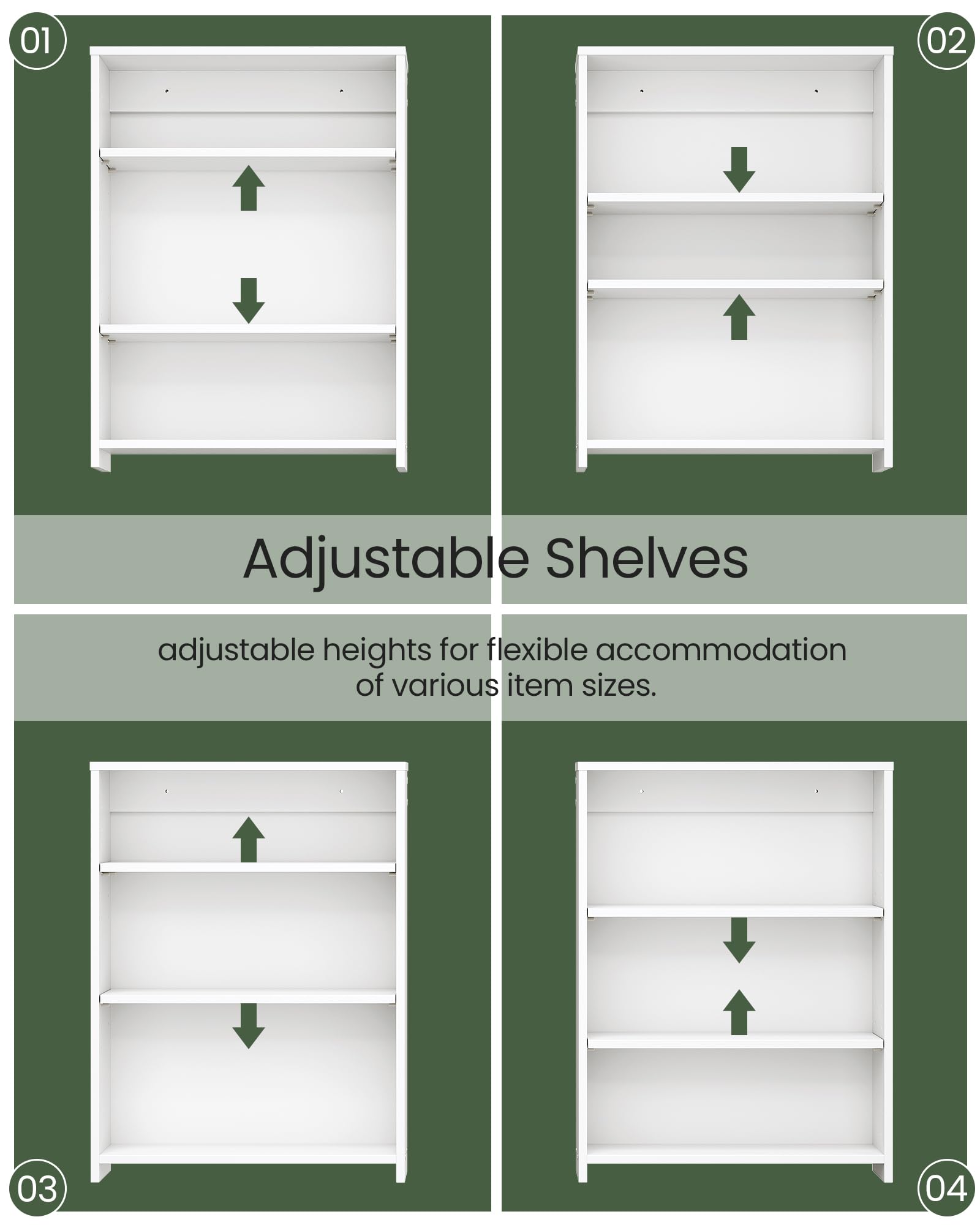 FOMAYKO Wall-Mounted Bathroom Vanity with Mirror, Medicine Cabinet with Storage Function, Hanging Storage Cabinet, Adjustable Shelves, White White 17.7''L x 5.5''W x 23.6''H U1