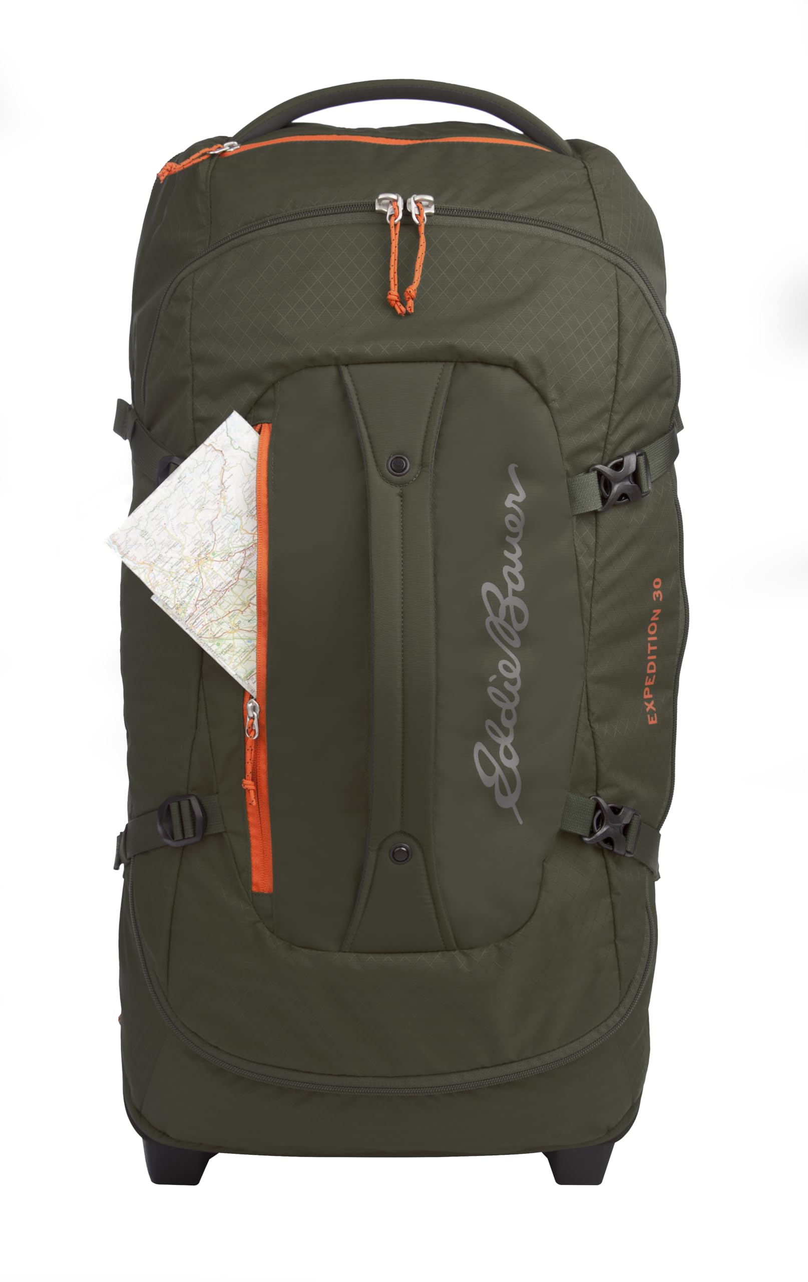 Eddie Bauer Expedition Duffel Bag 2.0-Made from Rugged Polycarbonate and Nylon, Dark Thyme, 30L U1