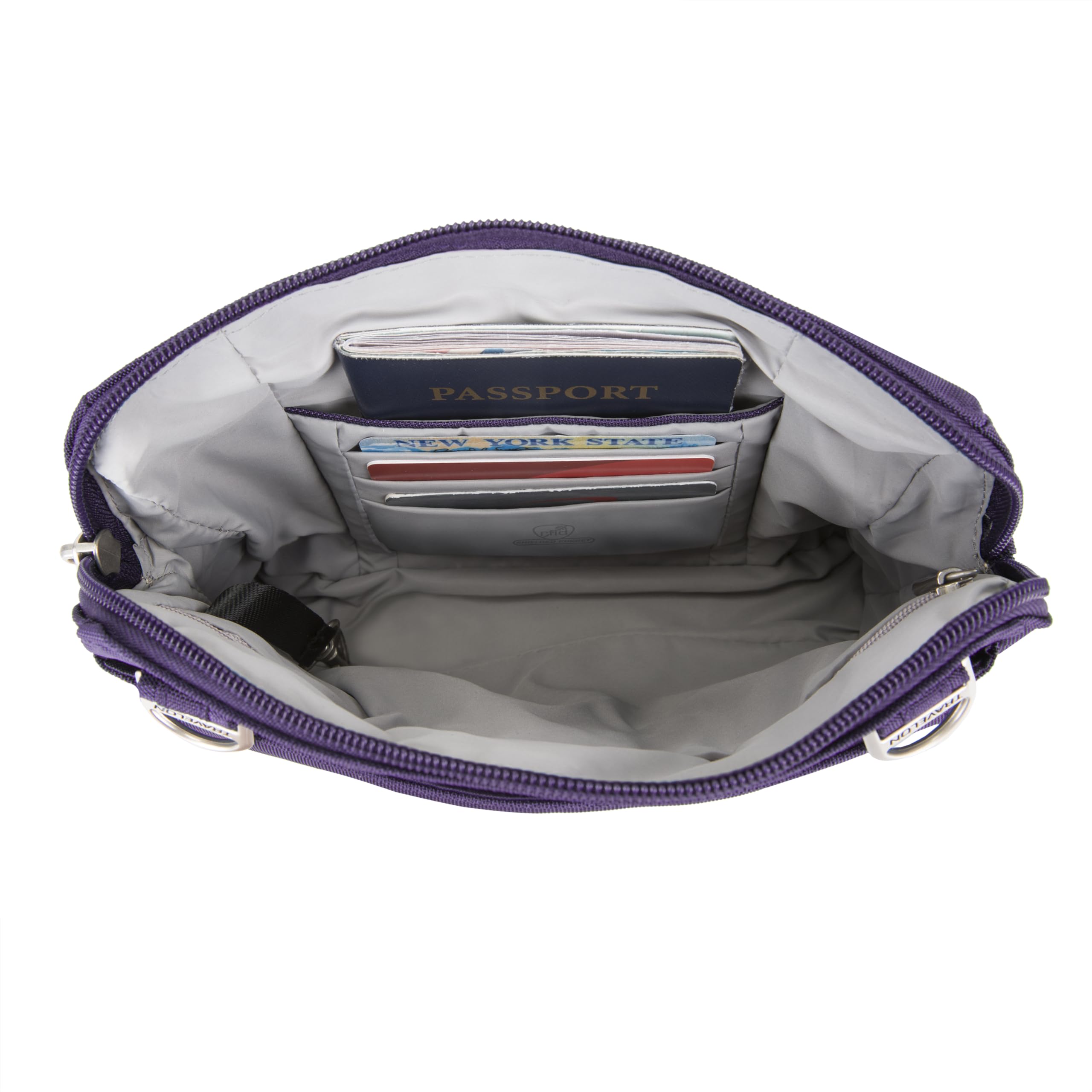 Travelon Anti-Theft Classic Convertible Crossbody & Waist Pack Purple One Size U1