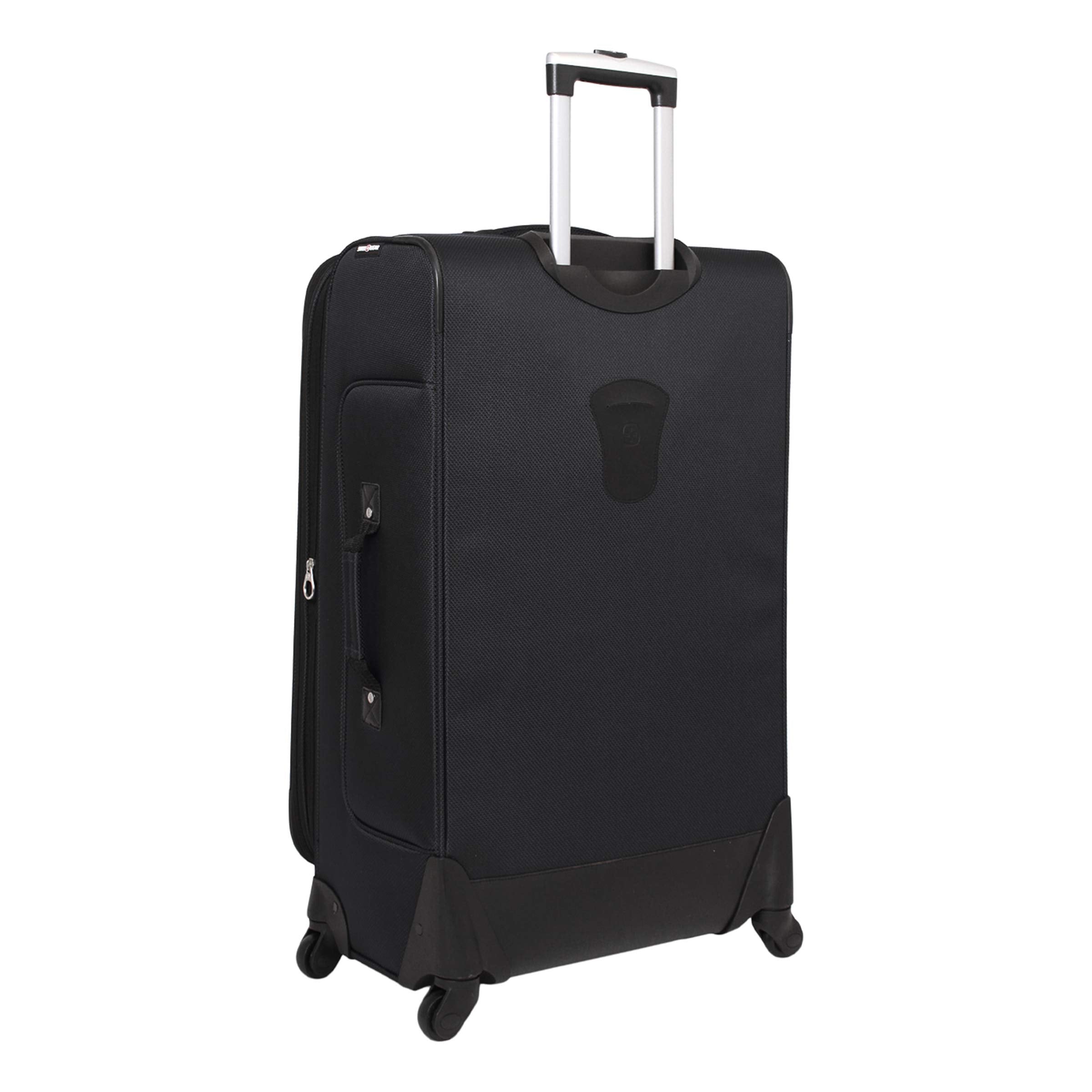 SwissGear Sion Softside Expandable Luggage, Black, Checked-Large 29-Inch U1