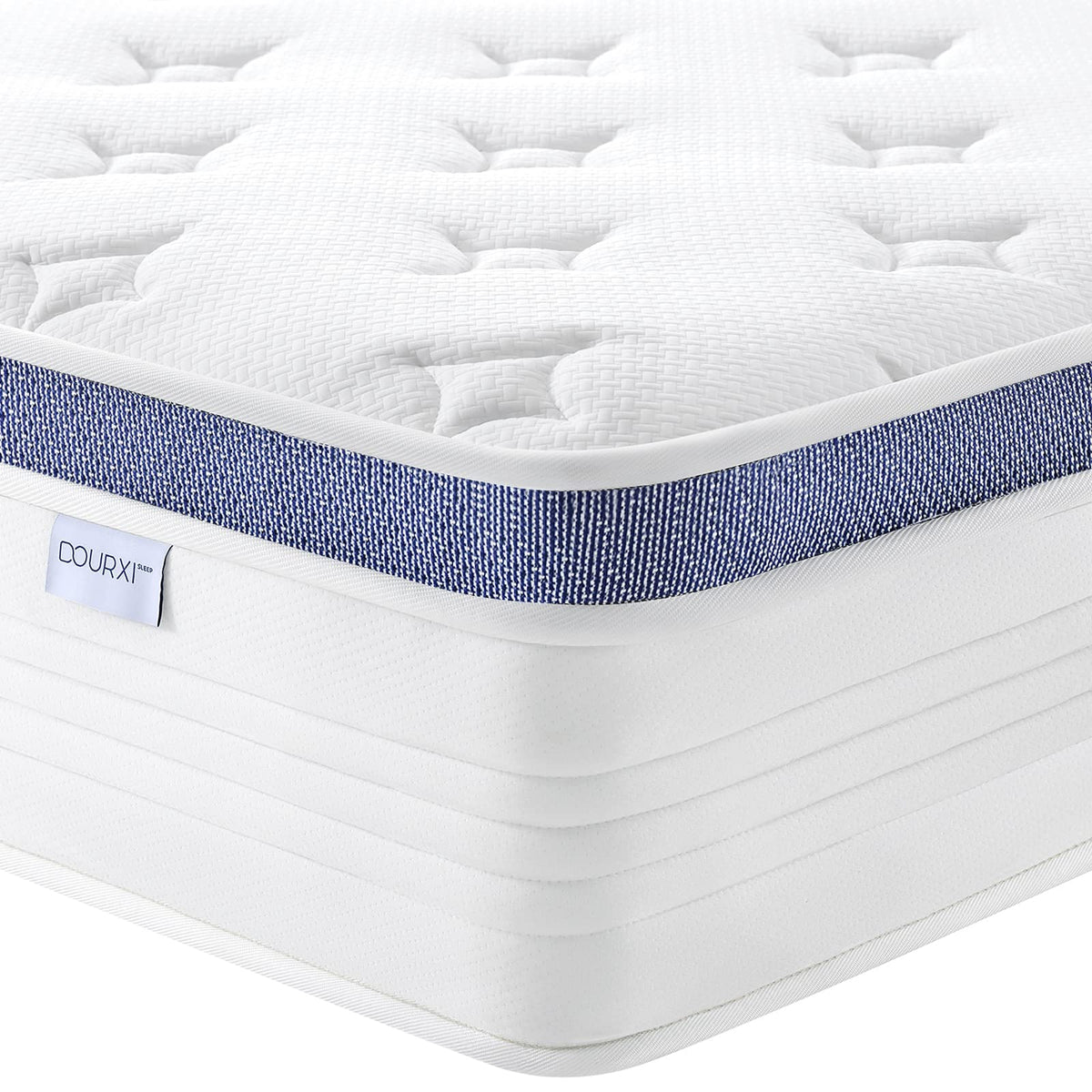 Dourxi Twin Mattress, 12 Inch Hybrid Mattress in a Box with Gel Memory Foam, Individually Pocketed Springs for Support and Pressure Relief - Medium Plush U1