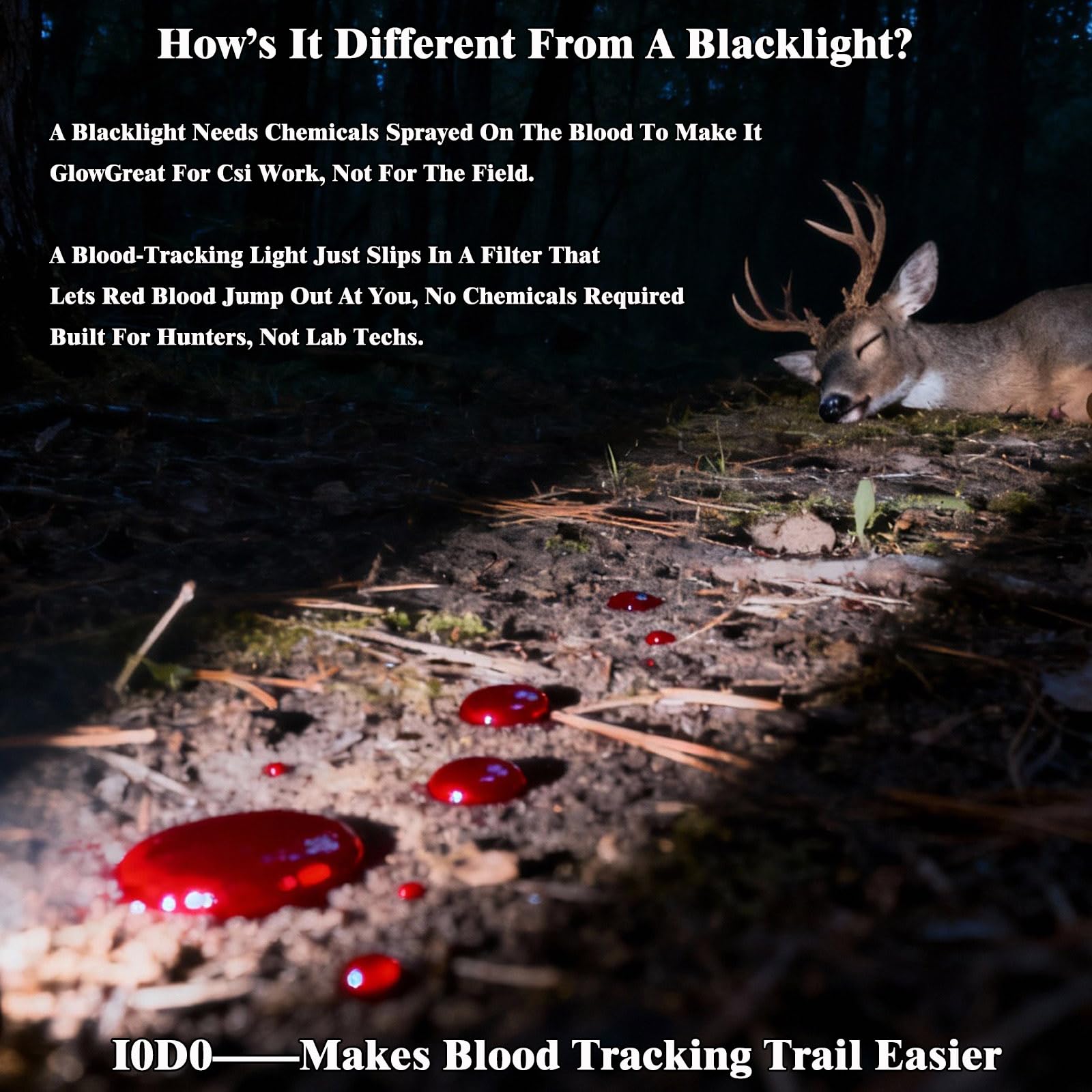 xcvoc Rechargeable Blood Tracking Light for Night Hunting 2000 Lumens Blood Trail Tracking Flashlight Gifts for Hunter Christmas Gifts for Men/Husbands/Fathers/Brothers/Friends Blood Tracking Light For Deer Blood Flashlight Rechargeable U1