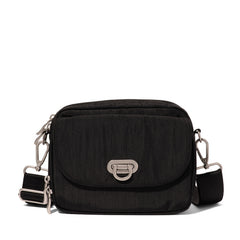 Baggallini Coastal Flip Lock Camera Bag Crossbody ( Black , One Size ) Black One Size U1