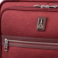 Travelpro Platinum Elite Softside Expandable Luggage, 8 Wheel Spinner Suitcase, USB Port, Suiter, Men and Women Bordeaux Checked Medium 25 Inch U3
