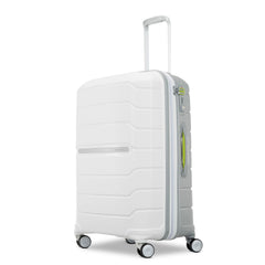 Samsonite Freeform Hardside Expandable with Double Spinner Wheels ( White/Grey , Checked-Medium 24-Inch ) White/Grey Checked Medium 24 Inch U1