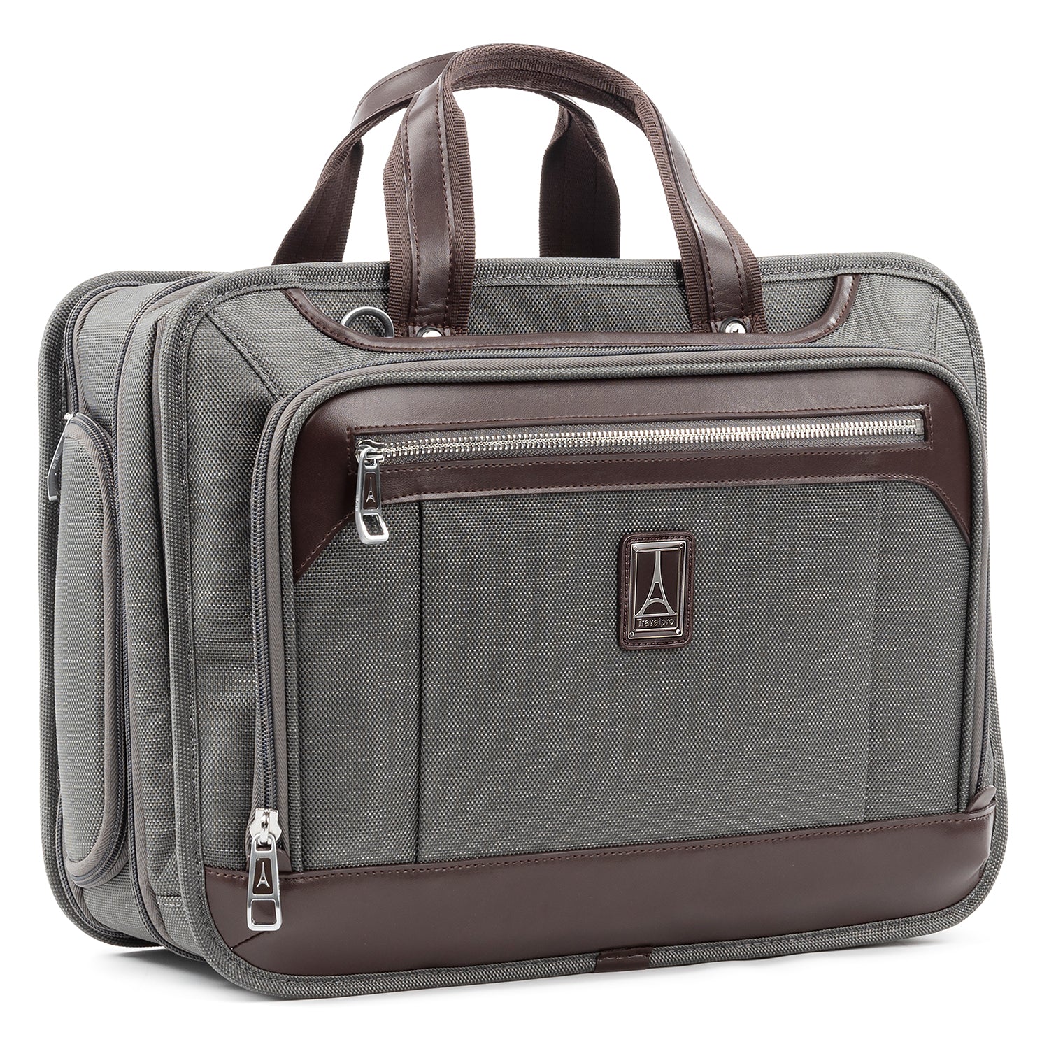 Travelpro Platinum Elite Expandable Business Laptop Briefcase, Fits up to 15.6 Laptop, Work School Travel, Men and Women ( Vintage Grey , 16-Inch ) Vintage Grey 16 Inch U3