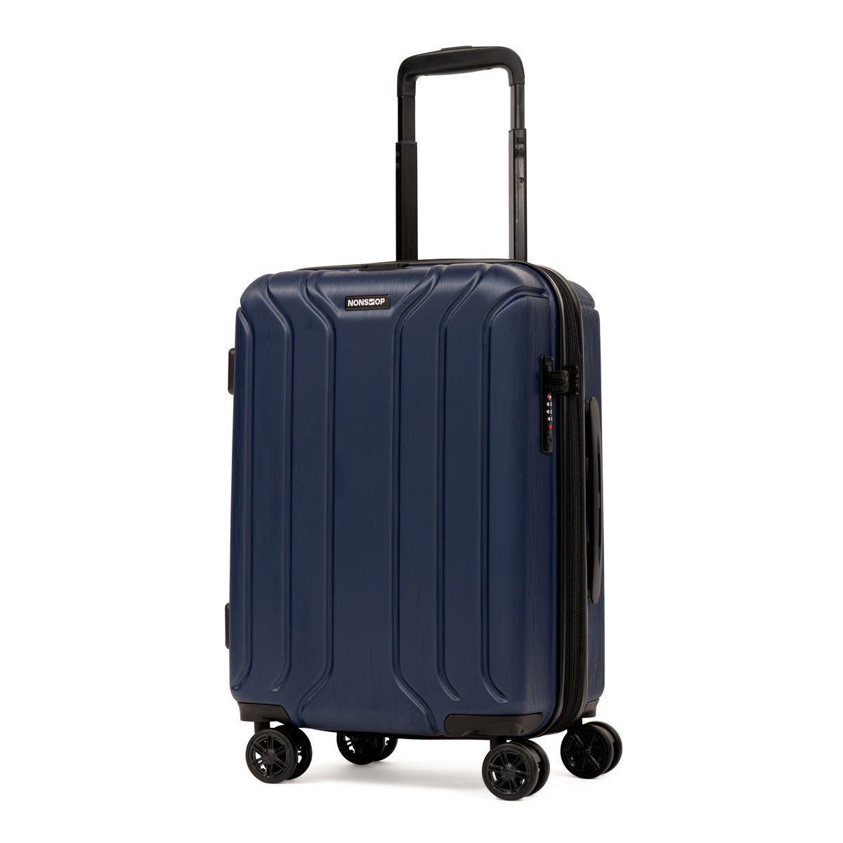 NONSTOP NEW YORK Luggage Expandable Spinner Wheels hard side shell Travel Suitcase Lightweight, TSA Lock, Double USB Port  ( Navy , 3-Piece Set (20/24/28) ) Navy 3 Piece Set 20 24 28 U29
