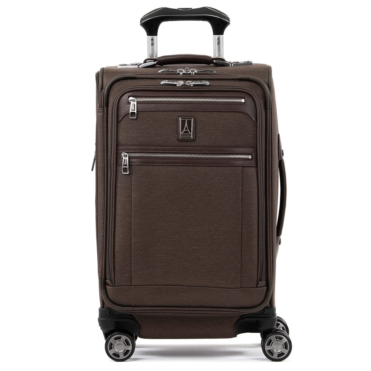 Travelpro Platinum Elite Softside Expandable Checked Luggage, 8 Wheel Spinner Large Suitcase, TSA Lock, Men and Women ( Rich Espresso Brown , Carry-On 21-Inch ) Rich Espresso Brown Carry On 21 Inch U2