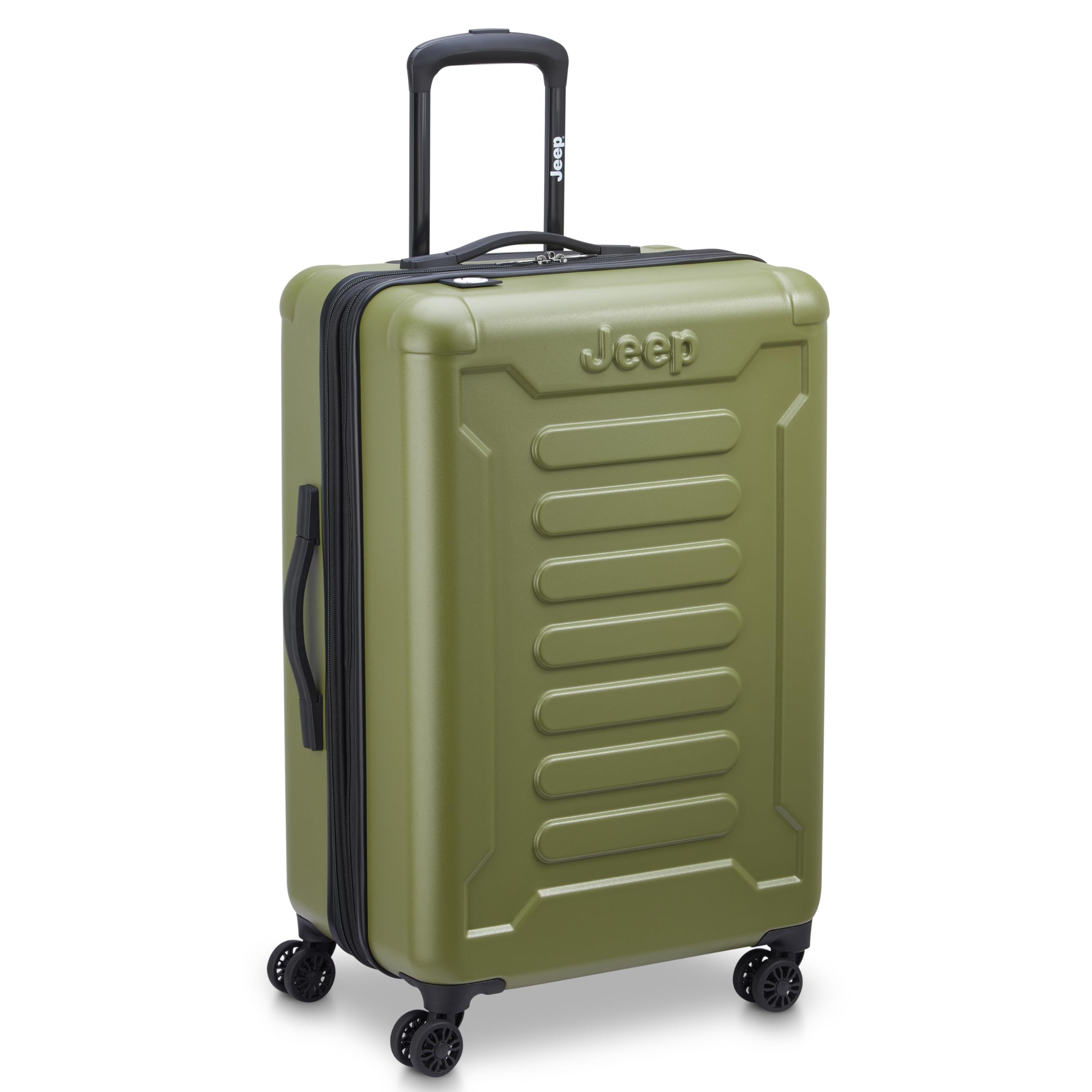 Jeep JH004C Hardside Expandable Luggage with Spinner Wheels ( Avocado , Checked-Medium 24 Inch ) Avocado Checked Medium 24 Inch U2