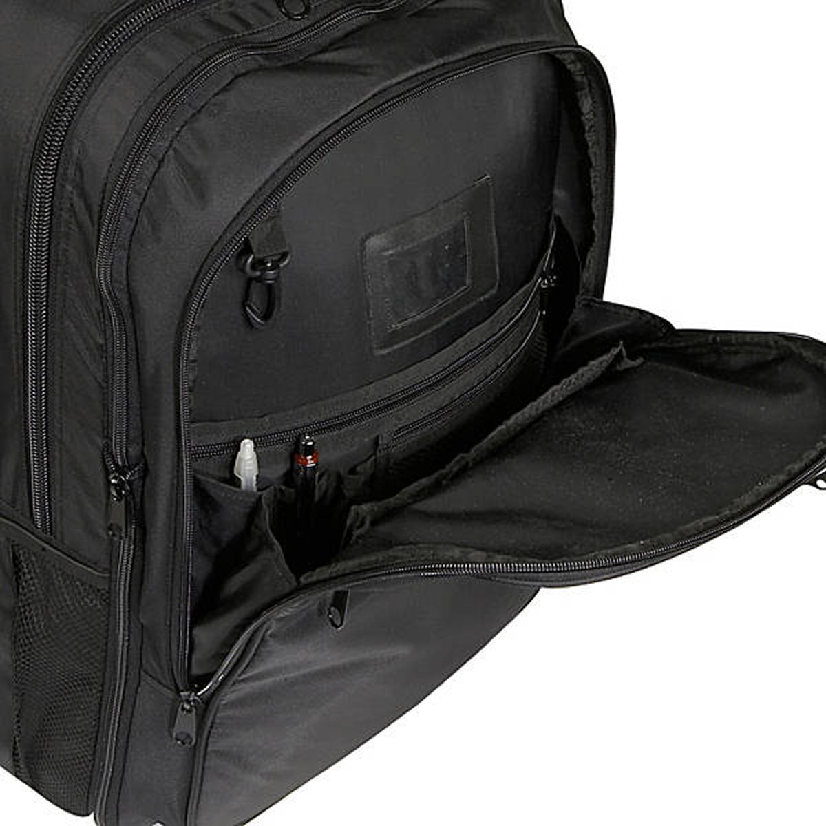 A.Saks EXPANDABLE Trolley Laptop Backpack ( Black , One Size ) Black One Size U2