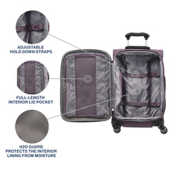 Travelpro Tourlite Softside 21" Expandable Luggage with 4 Spinner Wheels, Lightweight Suitcase, Carry-On ( Deep Purple , Carry-On 21-Inch ) Deep Purple Carry On 21 Inch U25