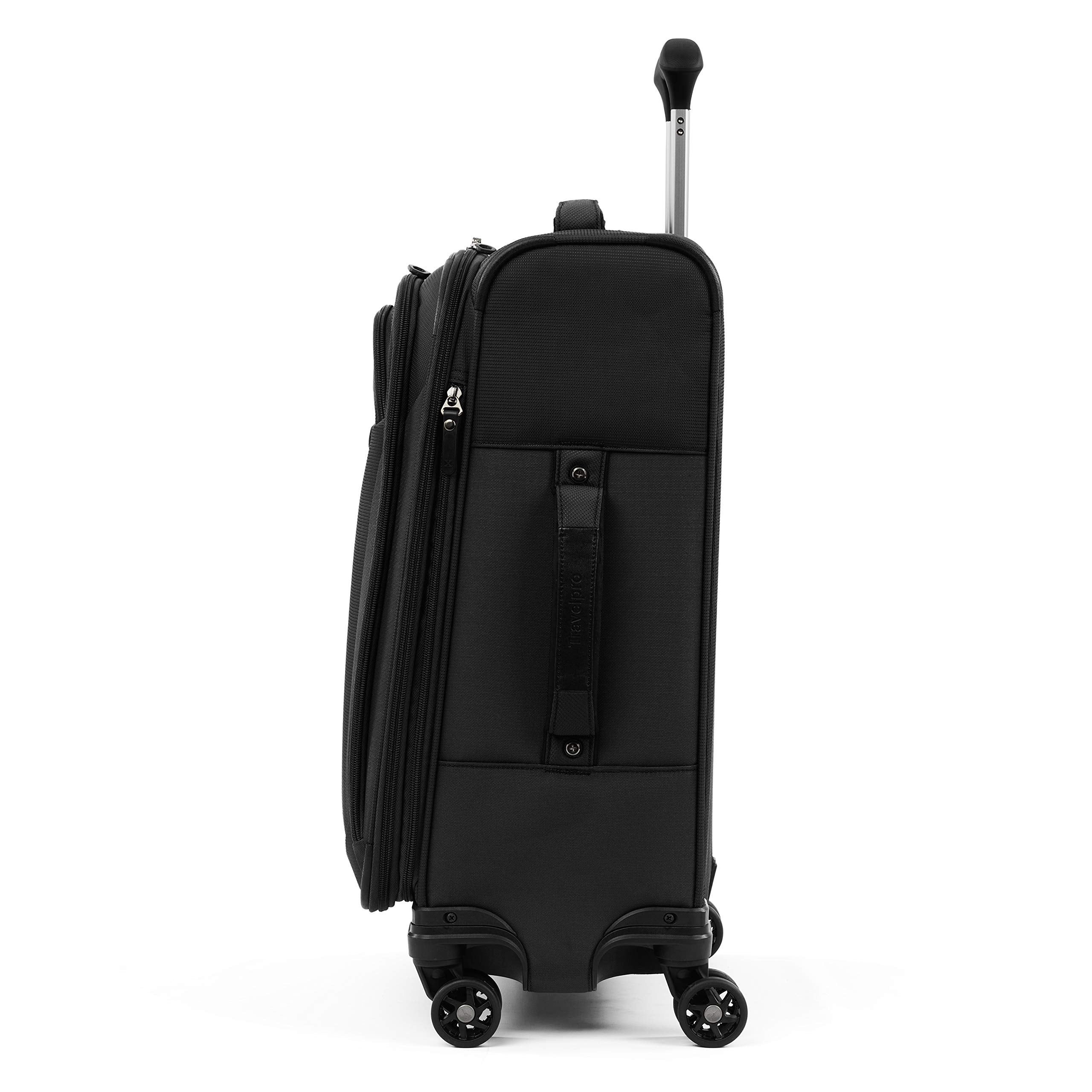 Travelpro Tourlite Softside Expandable Luggage with 4 Spinner Wheels, Lightweight Suitcase, Men and Women Black Carry On 21 Inch U15