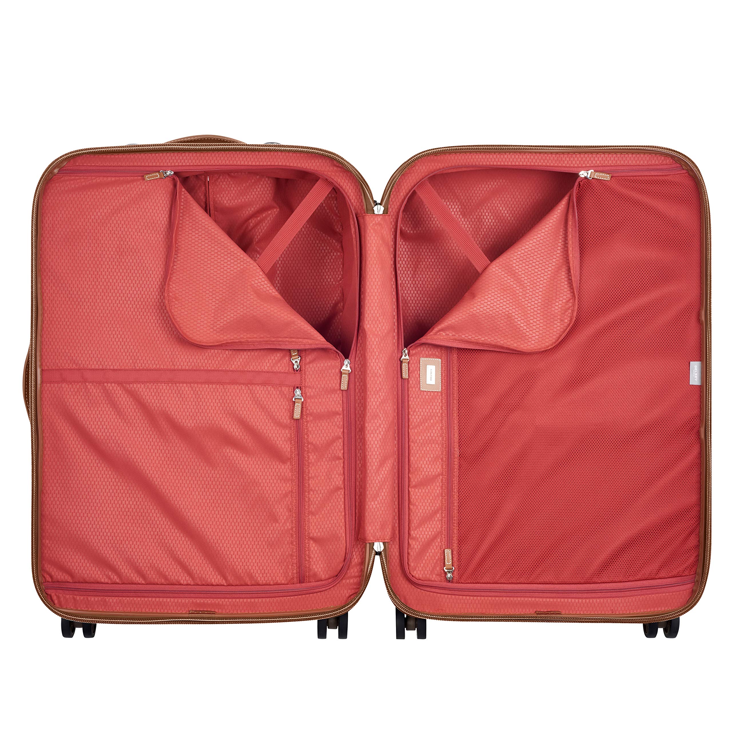 DELSEY Paris Chatelet Hardside Luggage with Spinner Wheels ( Chocolate Brown , Checked-Medium 24 Inch ) Chocolate Brown Checked Medium 24 Inch U6