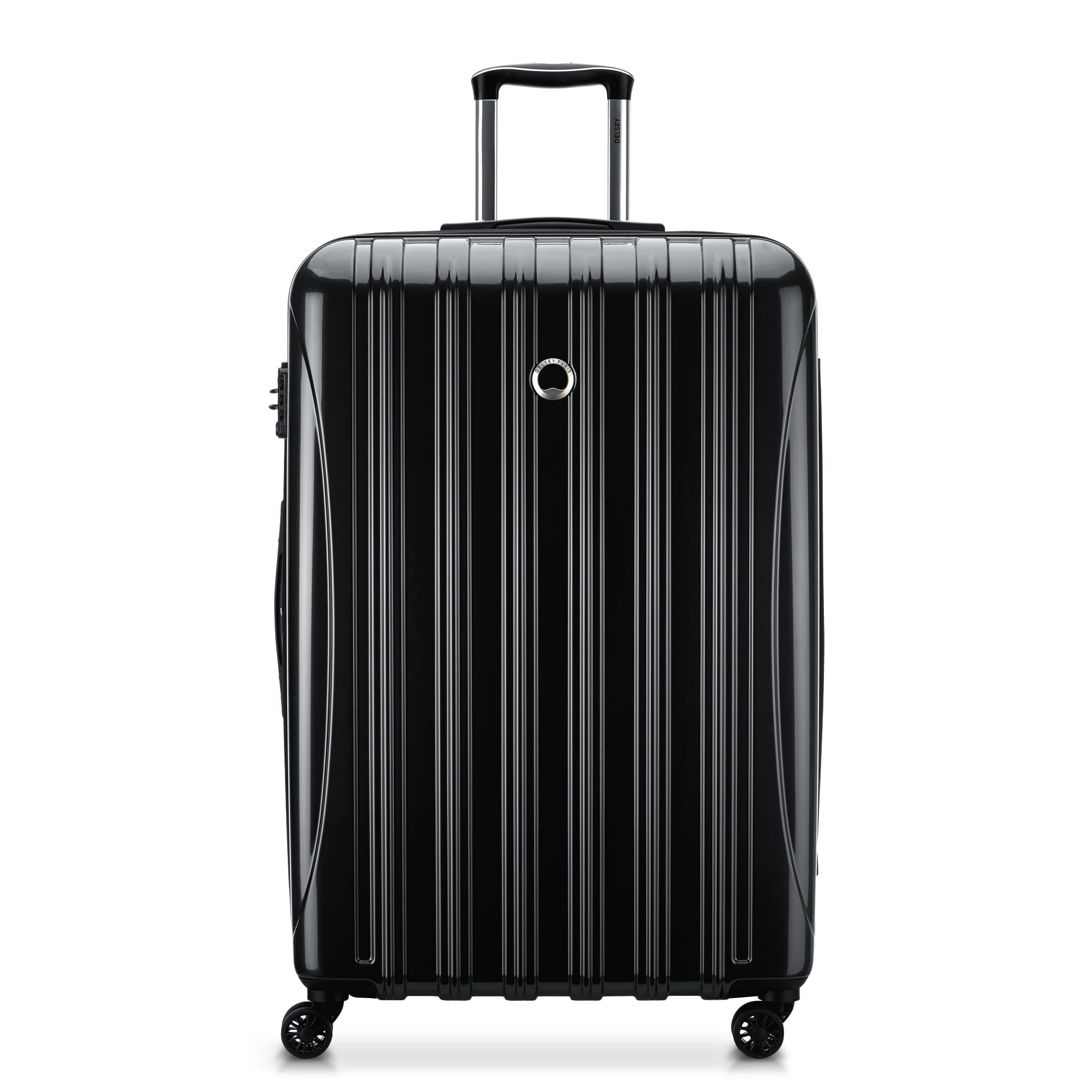 DELSEY Paris Helium Aero Hardside Expandable Luggage with Spinner Wheels ( Black , Checked-Large 29 Inch ) Black Checked Large 29 Inch U33