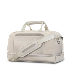 Samsonite Paralux Weekender Duffel Bag, Travel Carry-On Bag with Wide Opening, Drop-Bottom Shoe & Laundry Compartment, AirTag Holder, StackIt Strap - Business & Leisure Travel Bag ( Stone Grey , One Size ) Stone Grey One Size U1