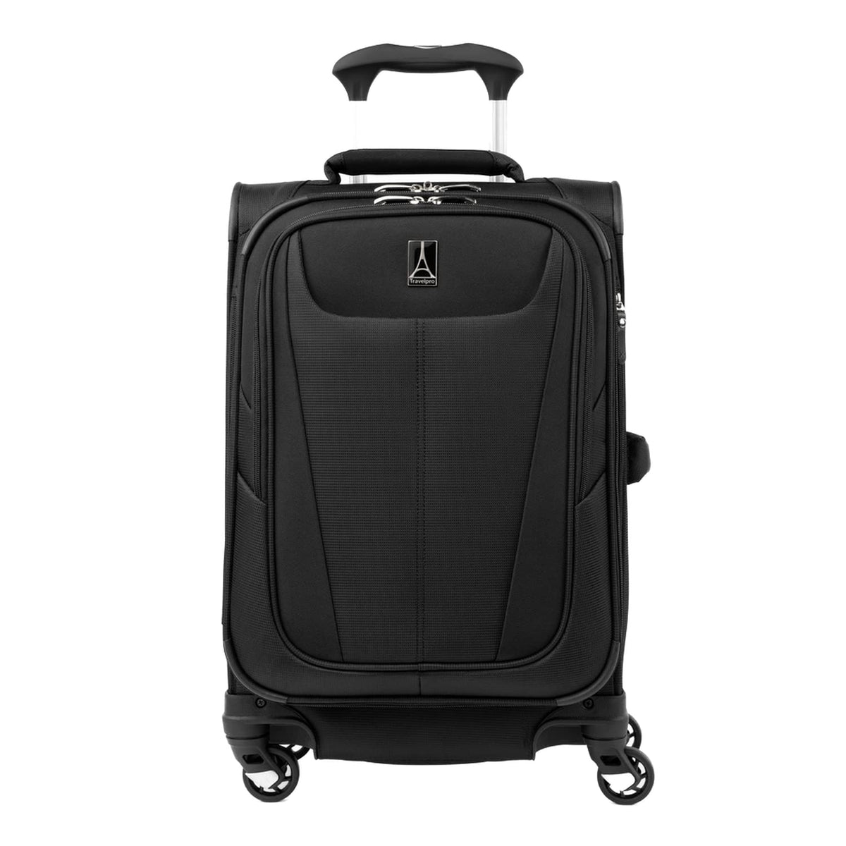 Travelpro Maxlite 5 Softside Expandable Luggage with 4 Spinner Wheels, Lightweight Suitcase, Men and Women Black Compact Carry On 20 Inch U5
