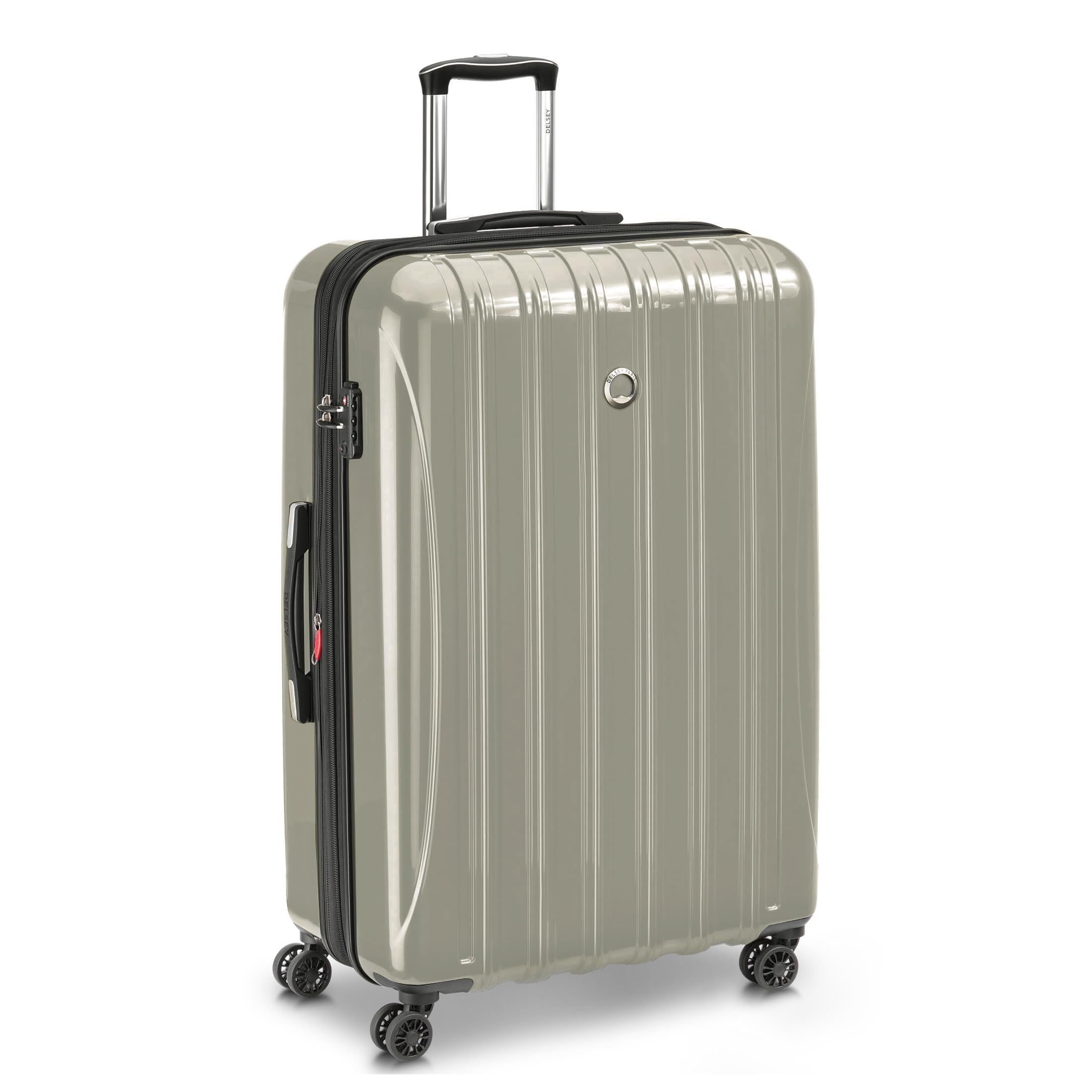 DELSEY Paris Helium Aero Hardside Expandable Luggage with Spinner Wheels ( Latte , Checked-Large 29 Inch ) Latte Checked Large 29 Inch U15
