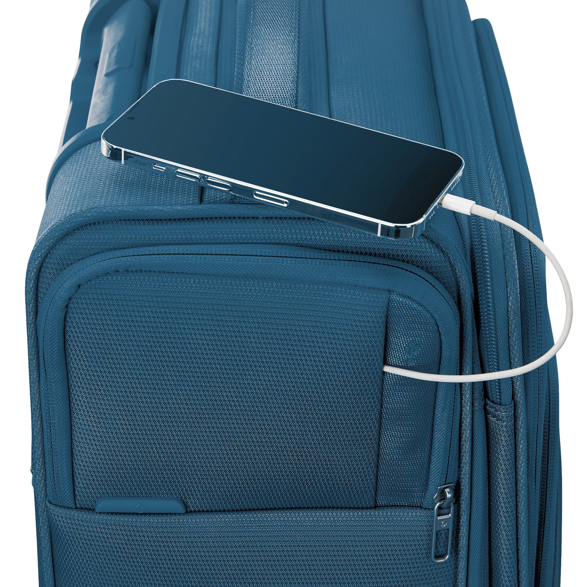 Samsonite UpLIFT Lightweight Softside Expandable Luggage ( Cerulean Blue , Large Checked ) Cerulean Blue Large Checked U8