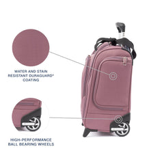 Travelpro Luggage Maxlite 5 Softside Lightweight Rolling Underseat Compact Carry on Upright 2 Wheel Bag, Men and Women ( Dusty Rose Pink , 15-Inch ) Dusty Rose Pink 15 Inch U9