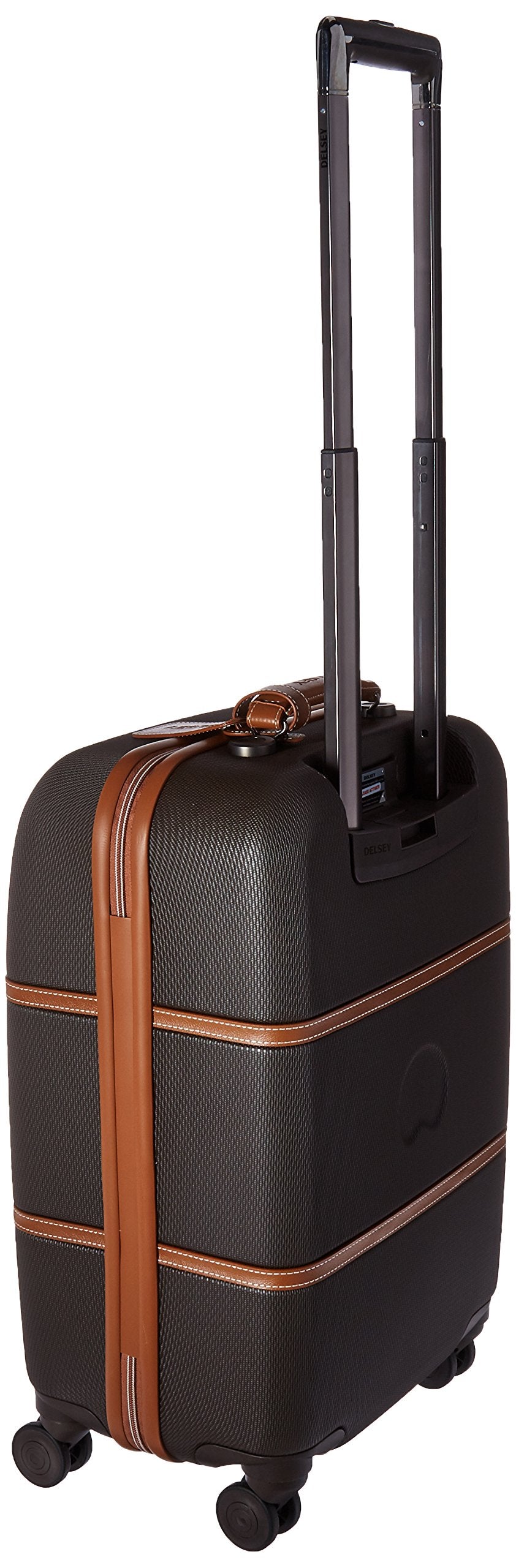 DELSEY Paris Chatelet Air 2.0 Hardside Luggage with Spinner Wheels Chocolate Brown Carry On 21 Inch With Brake U8