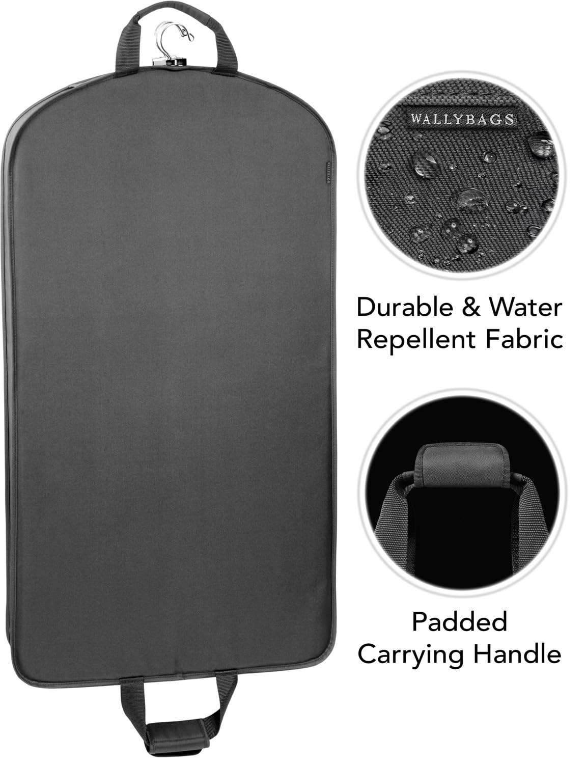 WallyBags 40" Deluxe Travel Garment Bag ( Graphite , 40-inch ) Graphite 40 Inch U1