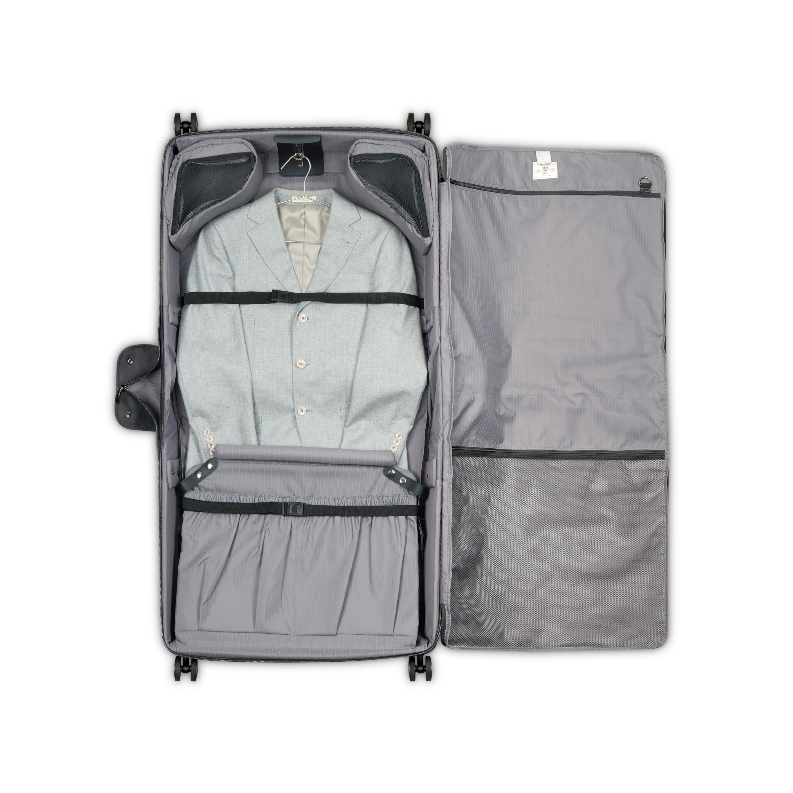 DELSEY Paris Helium DLX Carryon Garment Bag with Spinner Wheels ( Black , 24 Inch ) Black 24 Inch U9