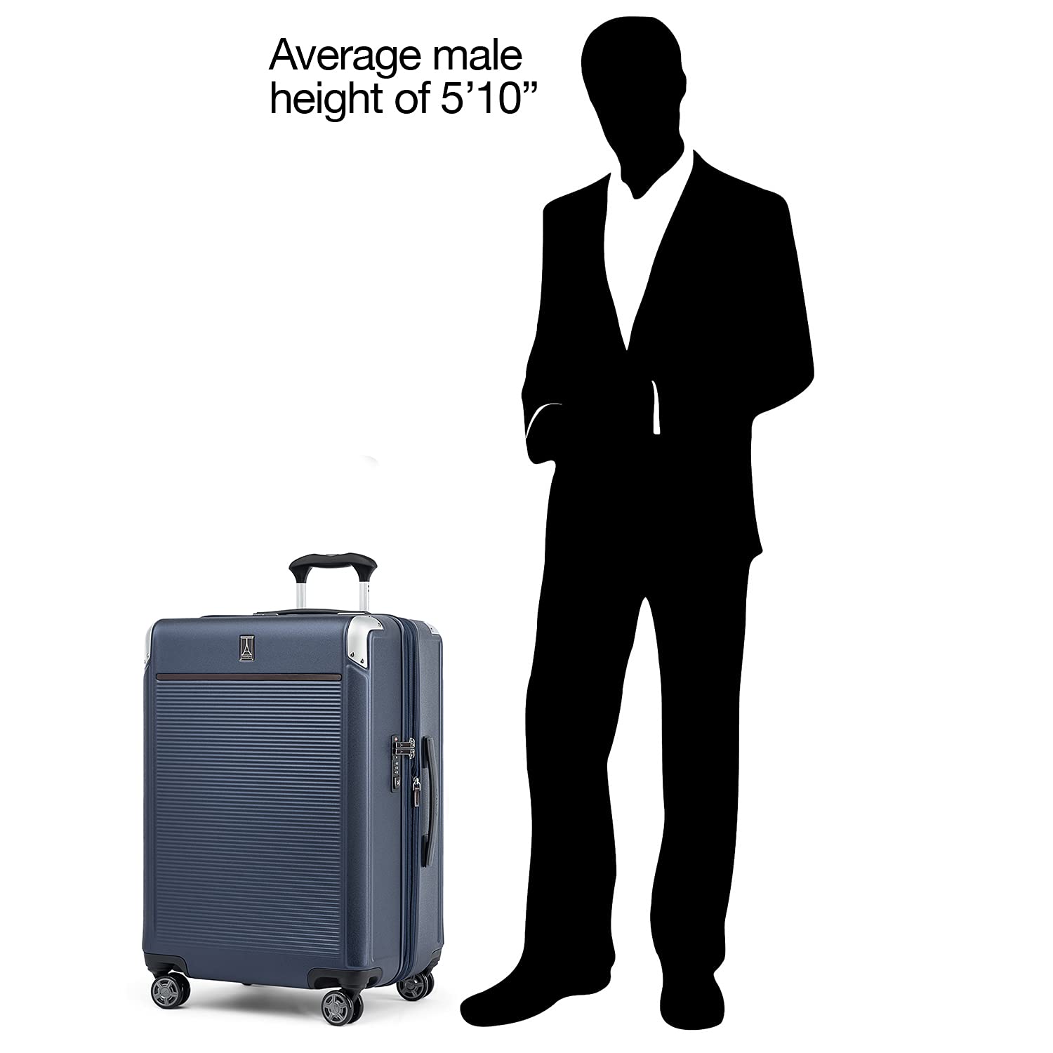 Travelpro Platinum Elite Hardside Expandable Spinner Wheel Luggage TSA Lock Hard Shell Polycarbonate Suitcase Metallic Sand Checked Medium 25 Inch U1