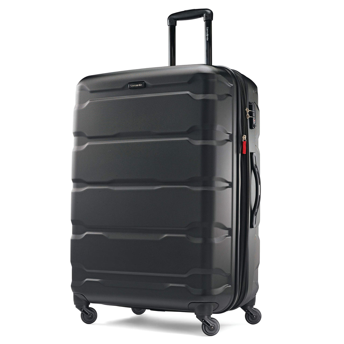 Samsonite Omni Pc Hardside Expandable Luggage with Spinner Wheels ( Black , Checked-Large 28-Inch ) Black Checked Large 28 Inch U37