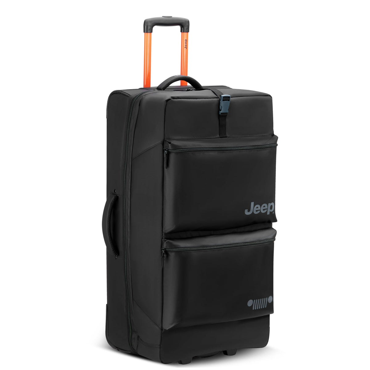 Jeep JS006B Two Wheel Rolling Travel Duffle Bag ( Black , 31 Inch ) Black 31 Inch U1