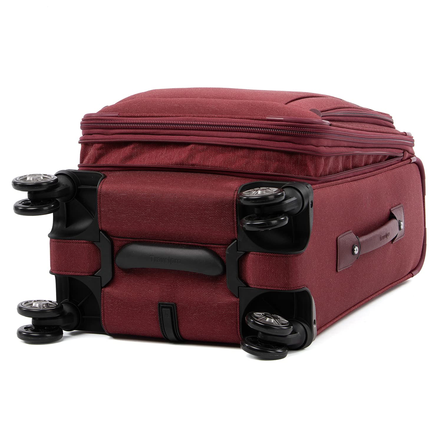Travelpro Platinum Elite Softside Expandable Checked Luggage, 8 Wheel Spinner Large Suitcase, TSA Lock, Men and Women ( Bordeaux Red , Carry-On 21-Inch ) Bordeaux Red Carry On 21 Inch U8