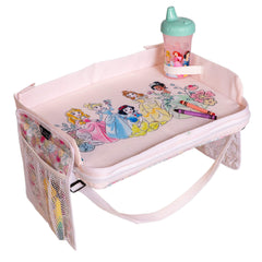 J.L. Childress Disney Baby by 3-in-1 Travel Tray & iPad Tablet Holder, Car Seat Lap Tray for Toddlers & Kids ( Disney Princess , 12x16x3 Inch (Pack of 1) ) Disney Princess 12 X 16 X 3 Inch Pack Of 1 U3
