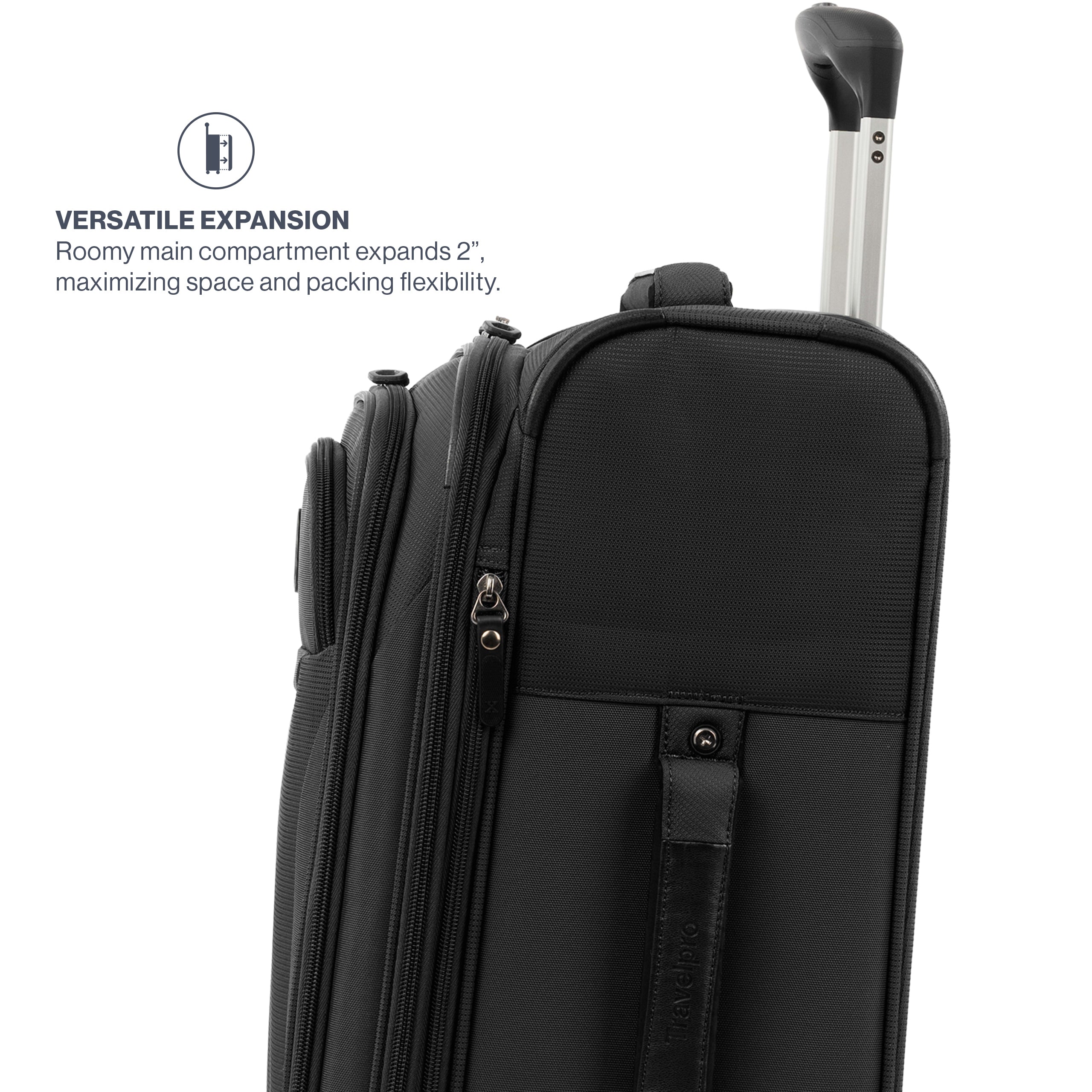 Travelpro Tourlite Softside Expandable Luggage with 4 Spinner Wheels, Lightweight Suitcase, Men and Women ( Black , Carry-On 19-Inch ) Black Carry On 19 Inch U12