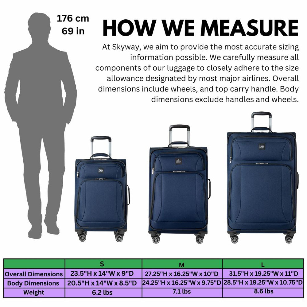 Skyway Epic Softside Expandable Luggage with Spinner Wheels ( Surf Blue , Carry-On 20-Inch ) Surf Blue Carry On 20 Inch U3