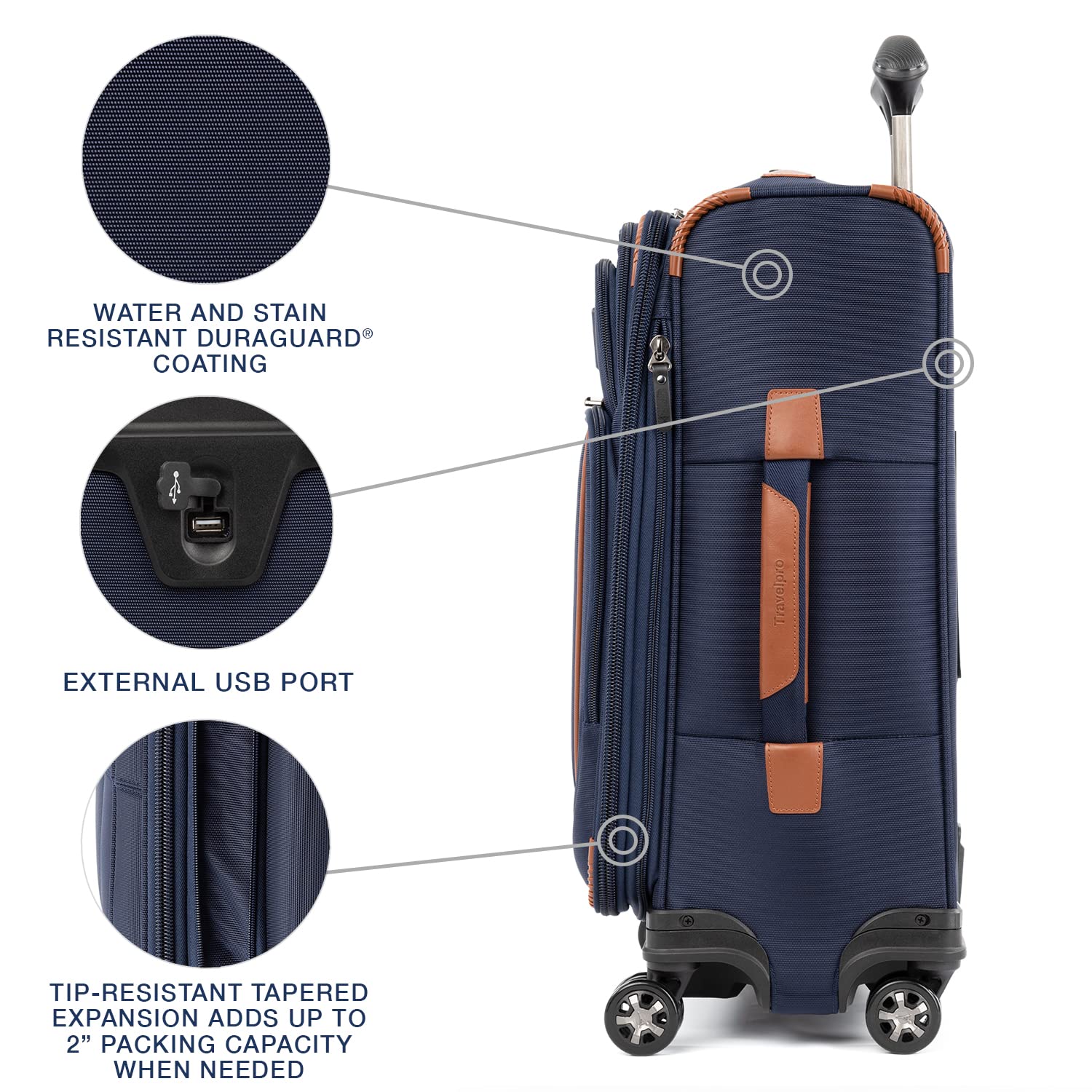 Travelpro Crew Versapack Softside Expandable Spinner Wheel Luggage U2